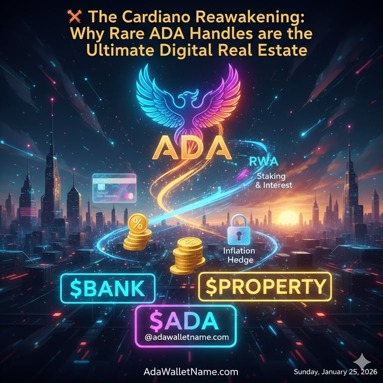 The Cardano Reawakening: Why Rare ADA Handles are the Ultimate Digital Real Estate