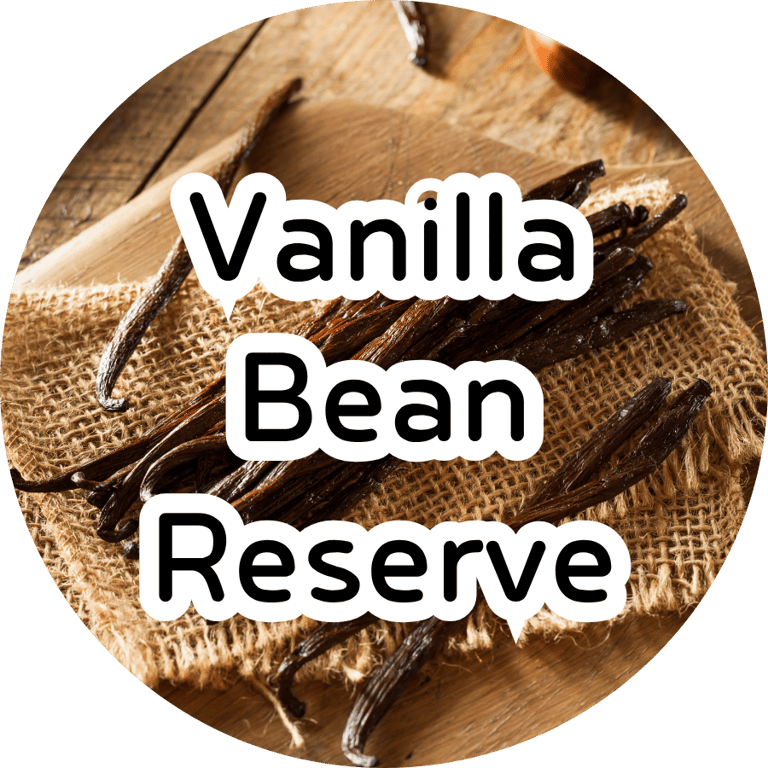 A bundle of rich, dark cured vanilla beans resting on a rustic burlap cloth over a warm wooden surface.