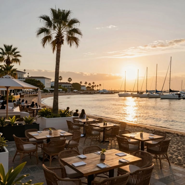 Sunset on Campoamor marina