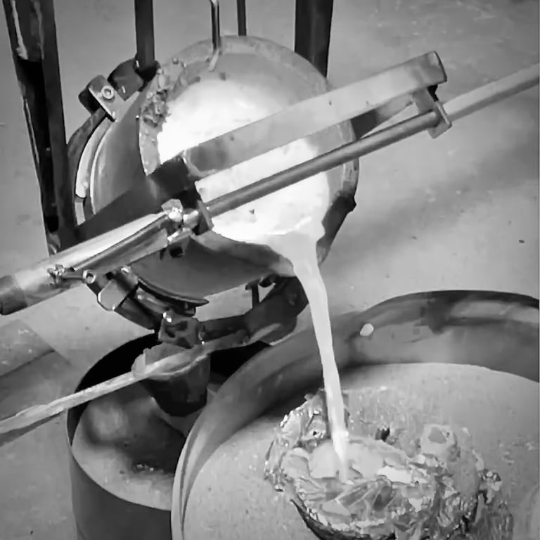 process fabrication sculpture bronze fonderie coulée fusion creuset