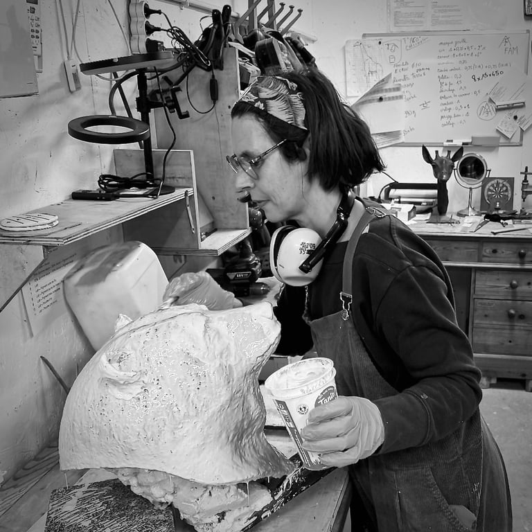 process fabrication sculpture bronze fonderie moule silicone