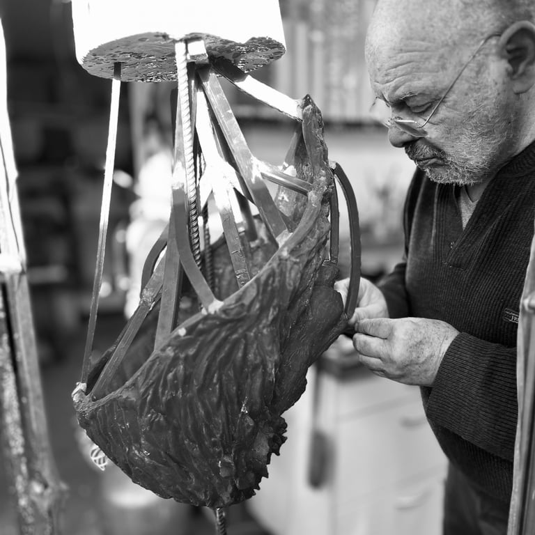 process fabrication sculpture bronze fonderie cire perdue