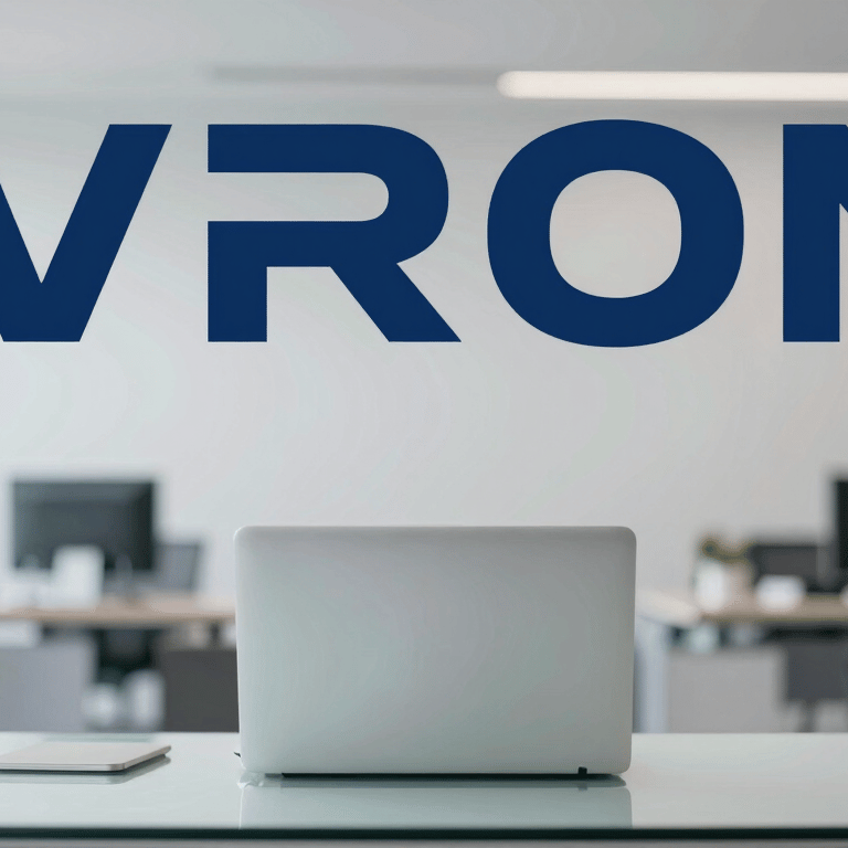 A close-up of a high-end smartphone screen displaying a professional CRM chat interface with the IVRON logo in the header.