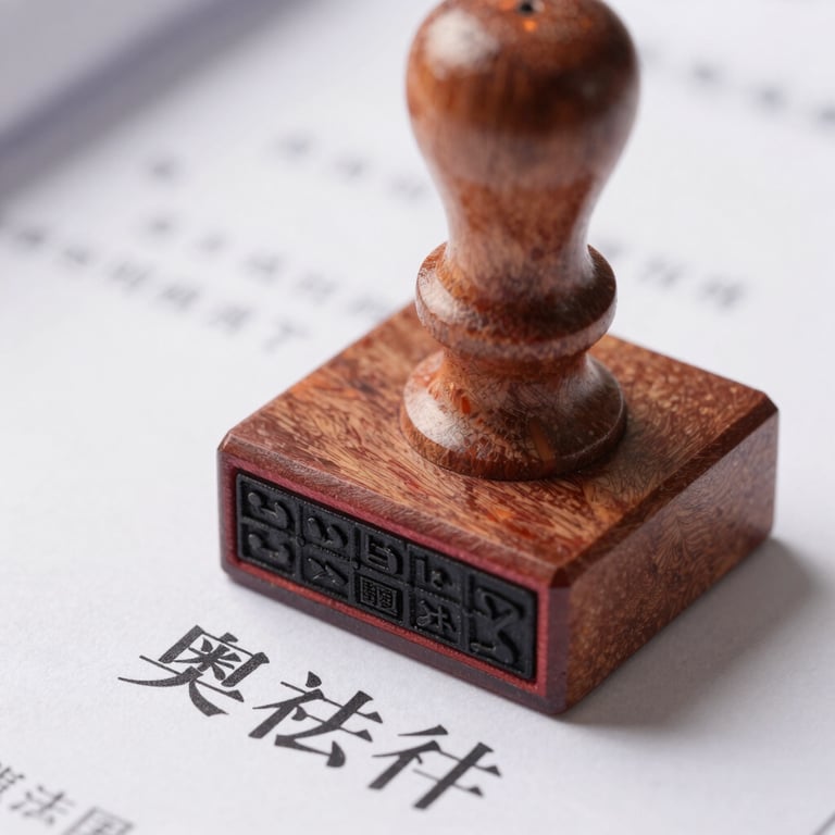 Detailed macro shot of a legal seal on a document, symbolizing authority and legal validity.