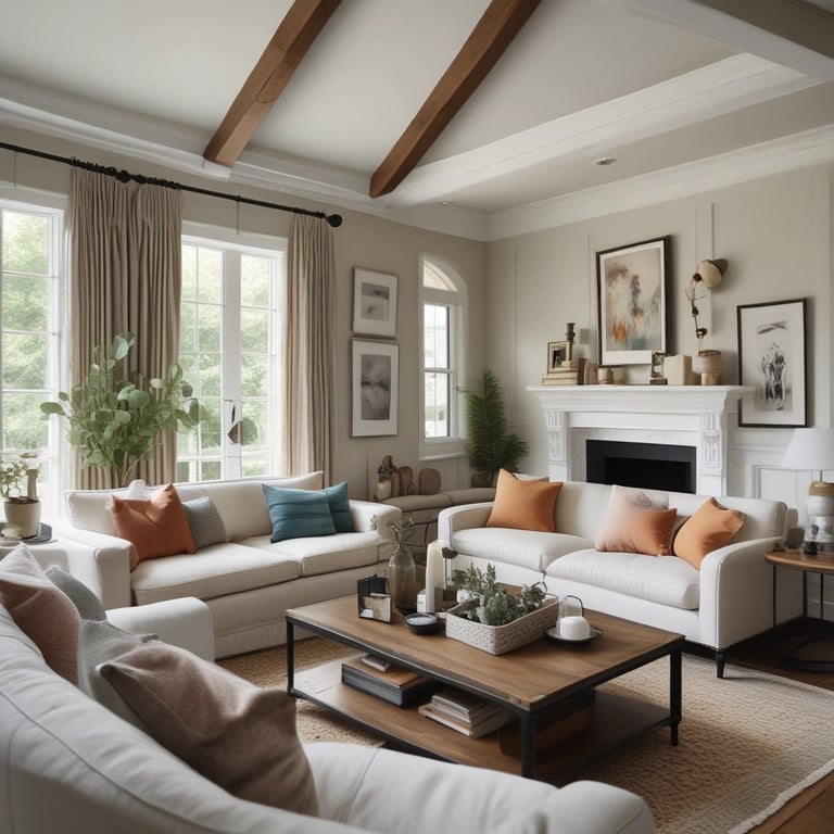 Warm and inviting indoor reading nook with plush cushions and string lights.