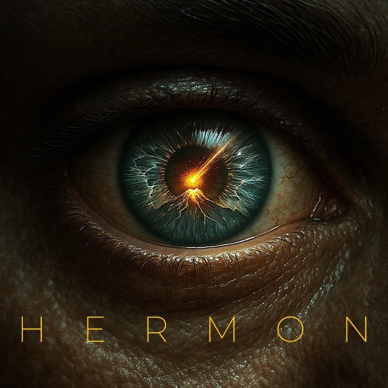 Mount Hermon Watchers eye concept art biblical cosmic horror