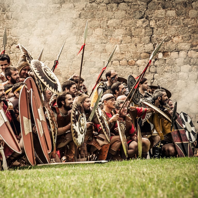 Reenactment of the Roman conquest of the city, as part of the "Carthaginians and Romans" festival, h