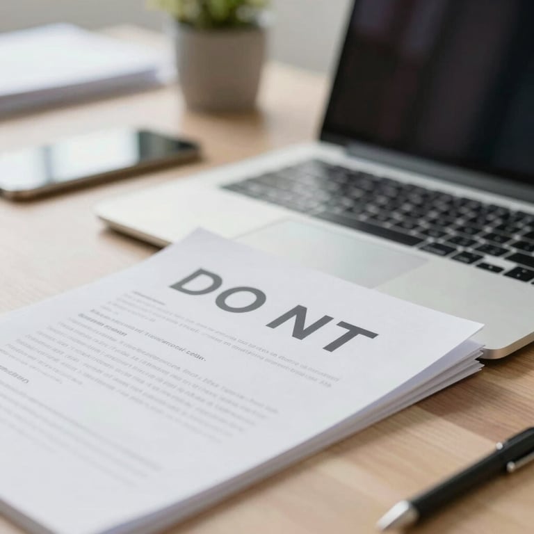 An organized office desk with a laptop and professional documents, reflecting efficient administration and clarity.