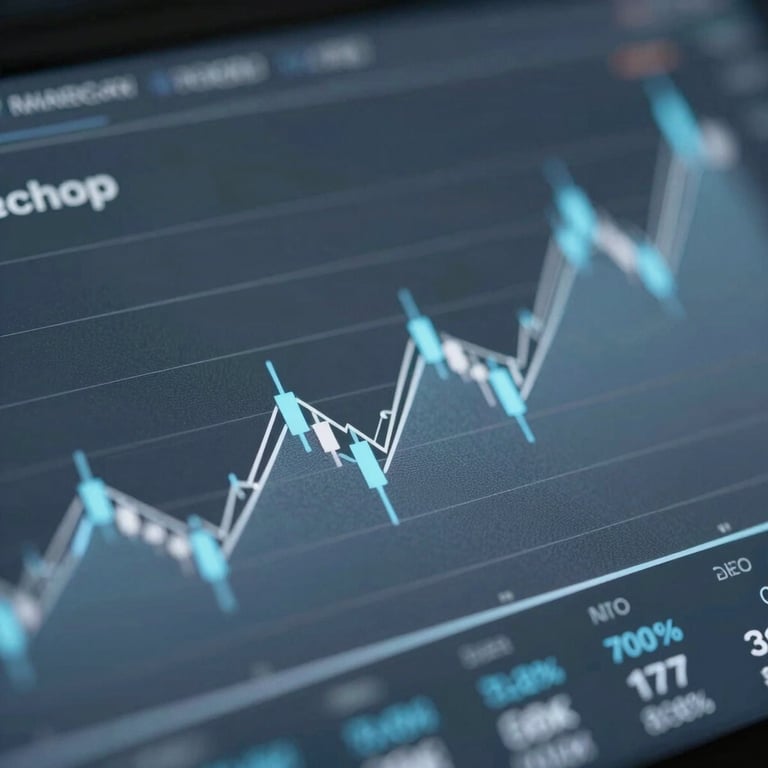 Abstract shot of digital financial graphs in slate blue and gray, representing efficient cost management.