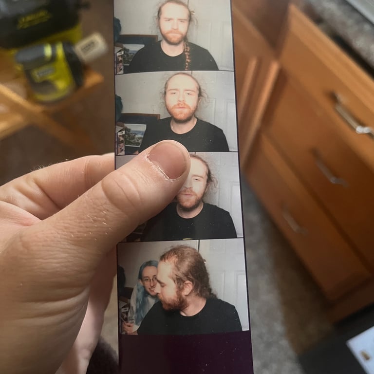 holding a test photostrip