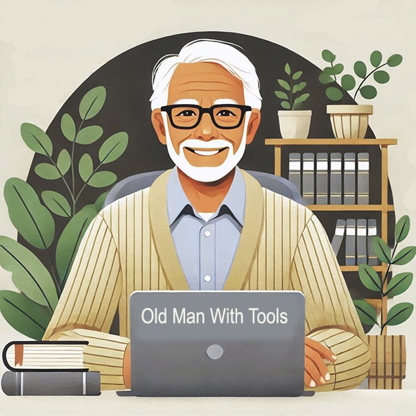 Brand image, Old Man with Tools.