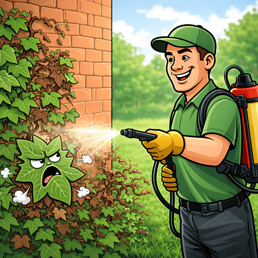 Chemický postřik na břečťan a dřeviny