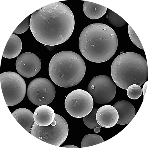 Un grupo de esferas blancas y negras de diferentes tamaños y formas de titanio
