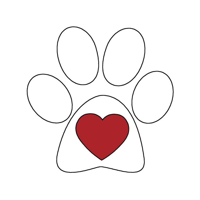 White Tender Paws Logo