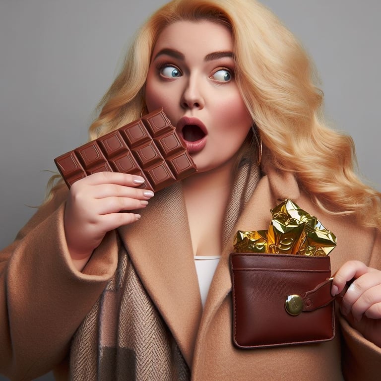 mulher consumindo doces