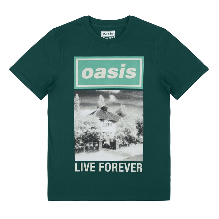 Oasis - Live Forever Green Tee