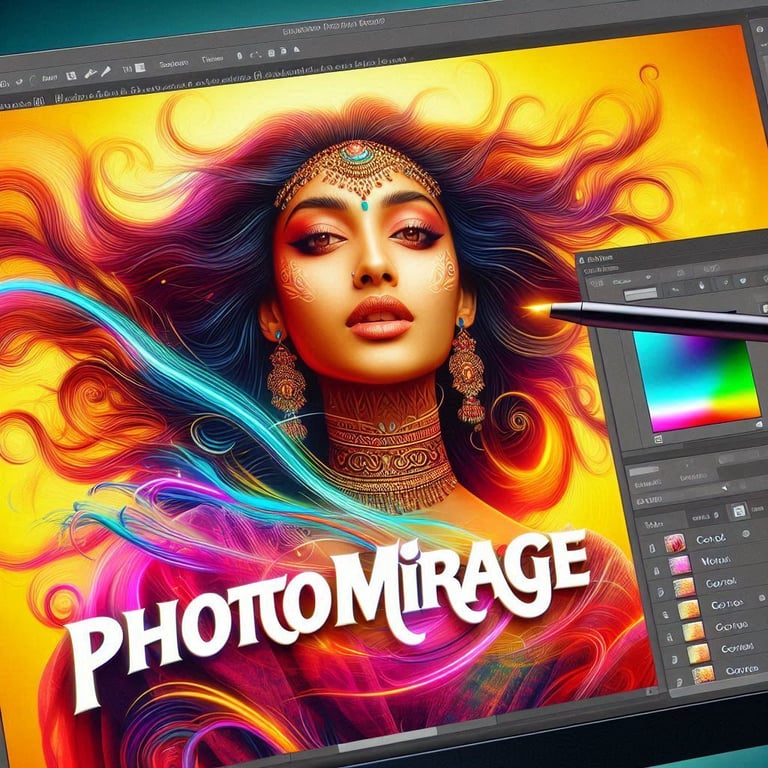 Corel Photo Mirage Software animating a still photo of an indian lady
