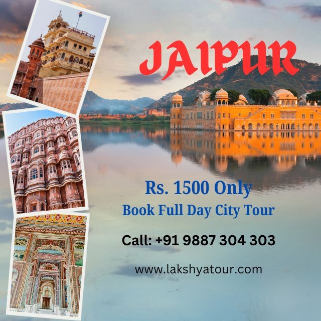 a poster advertising a tour of jaipur city