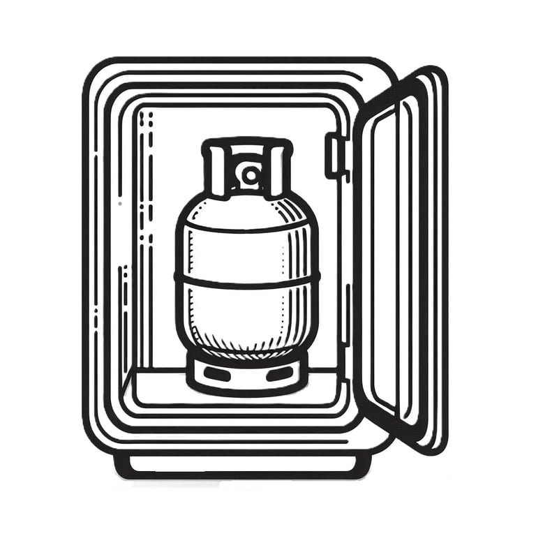 LPG Bottle in Gas locker