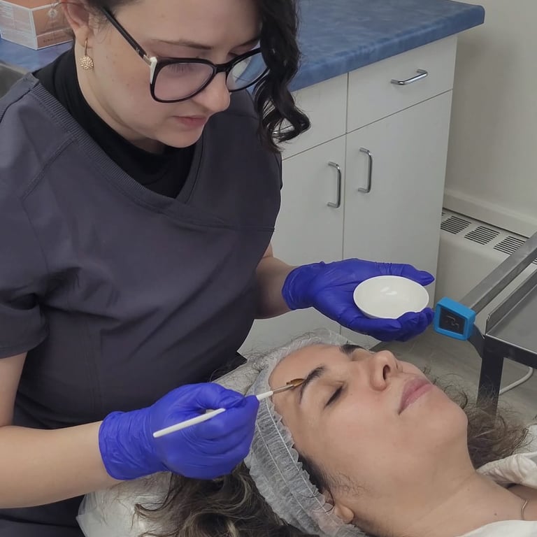 A light chemical peeling in a young woman at Ariana Esthetic Edmonton