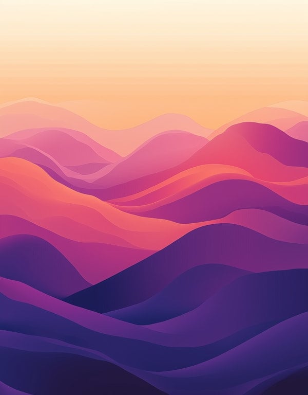 Abstract multi colour hills