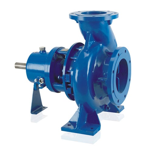 a blue pump with a blue and white pump