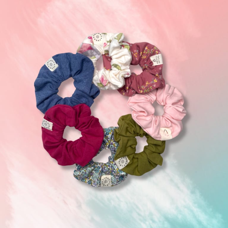 Hair scrunchies cotton high quality fabrics