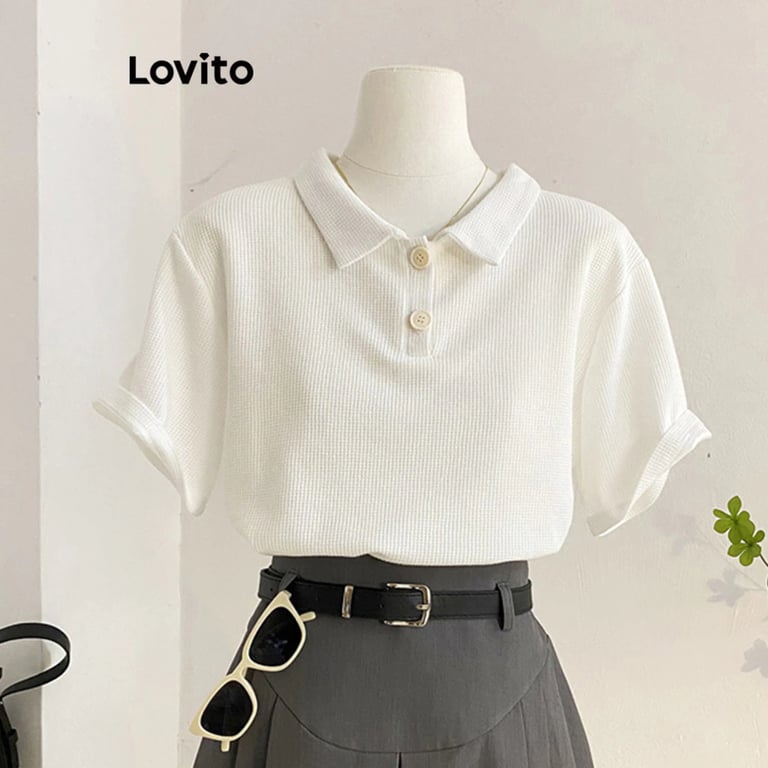 camisa-polo-waffle-lovito-shopee