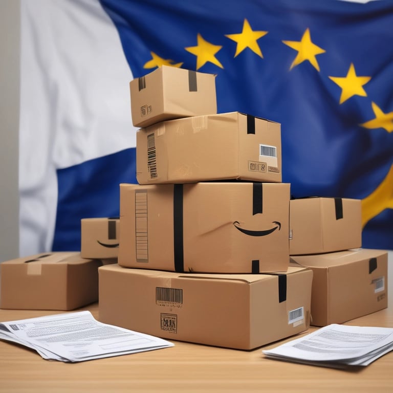 A small Amazon Echo device is placed on top of a stack of three books. The titles visible are 'Shoe Dog', 'Hacking Growth', and 'Humans', each with distinctive colors and fonts. The books are neatly stacked on a white surface, and in the background, a blurred, cozy-looking white and yellow pillow or blanket is visible.