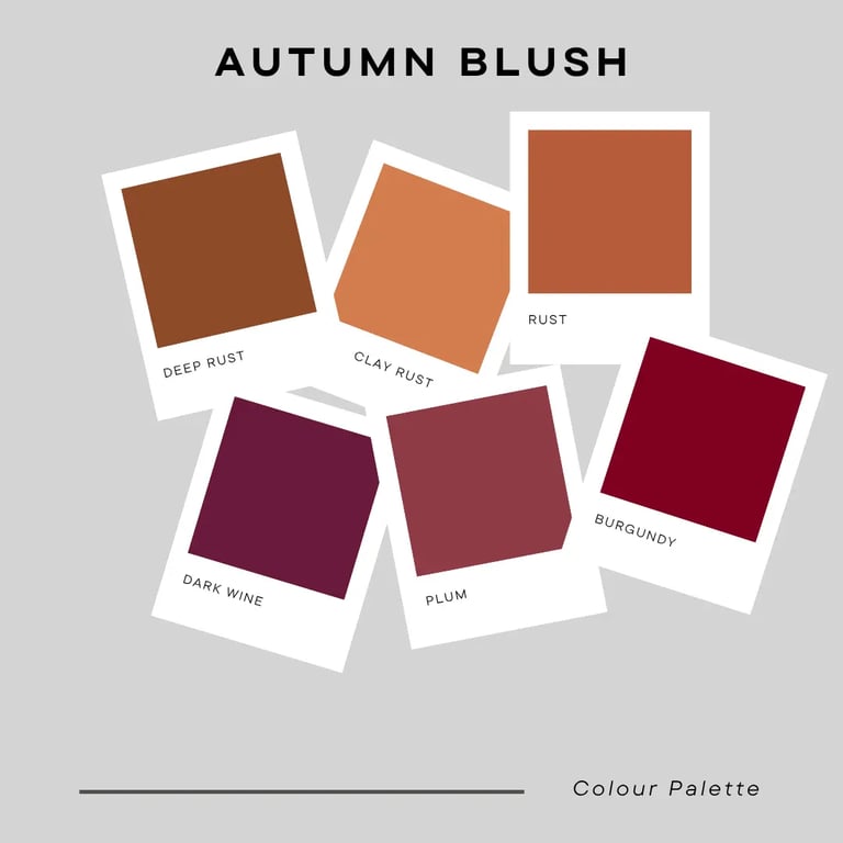 rust and wine fall cozy color palette