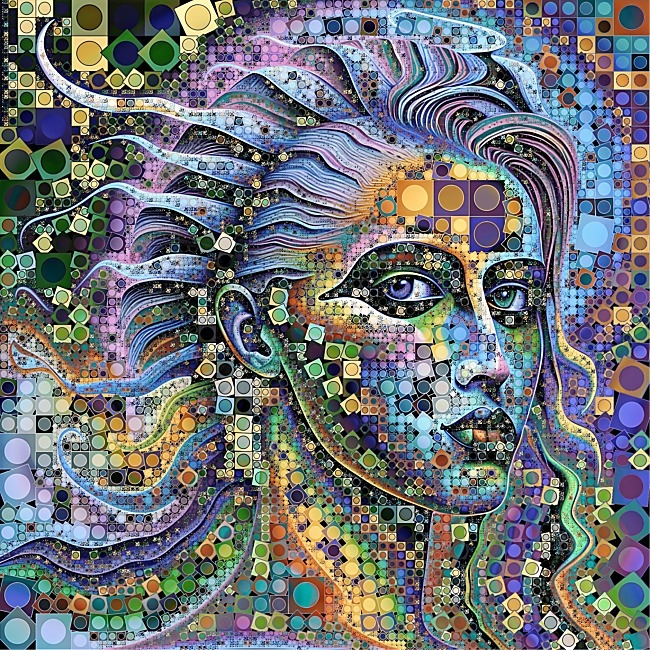 Modern and contemporary mosaic digital artwork by Philip Preston.