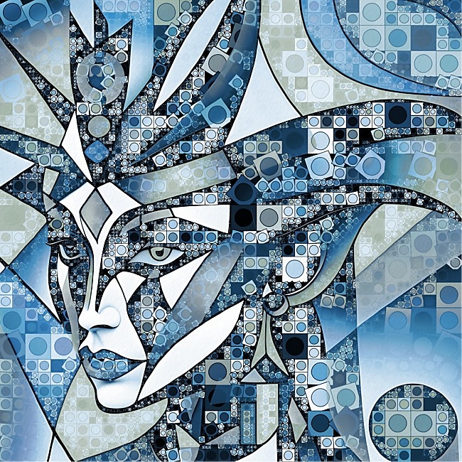 Modern and contemporary mosaic digital artwork by Philip Preston.