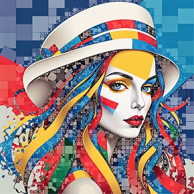 Modern and contemporary mosaic digital artwork by Philip Preston.