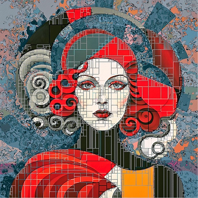 Modern and contemporary mosaic digital artwork by Philip Preston.