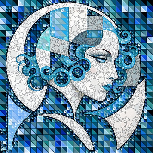 Modern and contemporary mosaic digital artwork by Philip Preston.