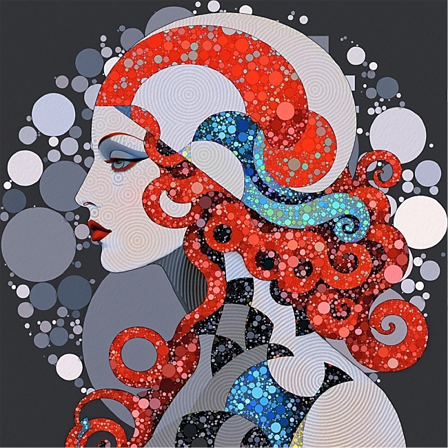 Modern and contemporary mosaic digital artwork by Philip Preston.