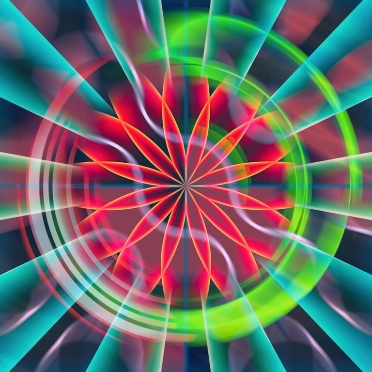 Colourful abstract artwork by Philip Preston.