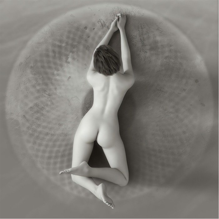 Irina says its 00.30, from the Irina Nude Body Clock Series by Philip Preston