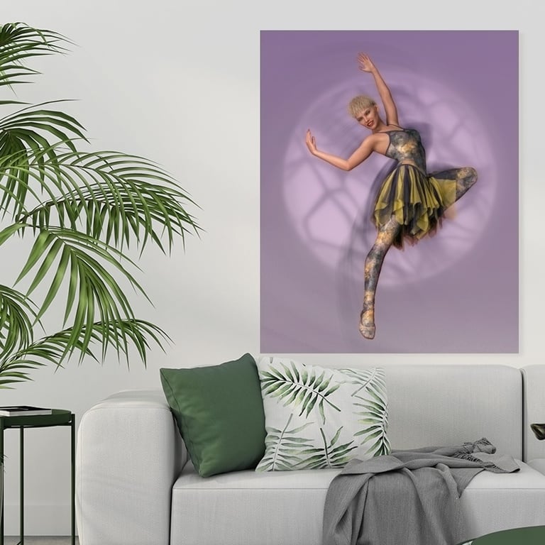 Example print display of Philip Preston ballerina series of artworks.
