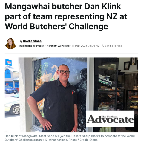 Mangawhai Meat Shop's Dan Klink in the Northern Advocate