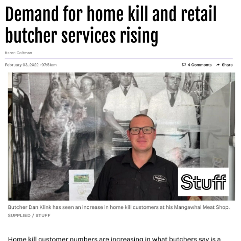 Mangawhai Meat Shop's Dan Klink in Stuff.co.nz