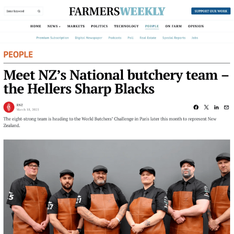 Mangawhai Meat Shop's Dan Klink in Farmers Weekly