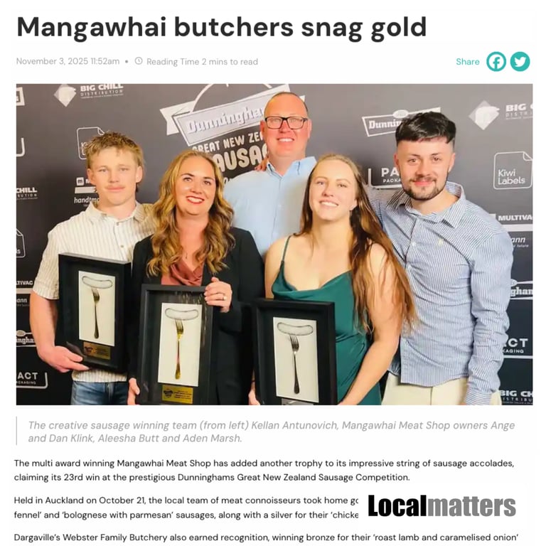 Mangawhai Meat Shop's Dan Klink in Local Matters