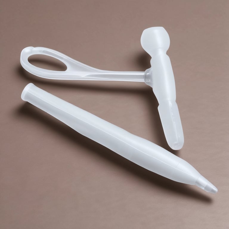 white and red syringe