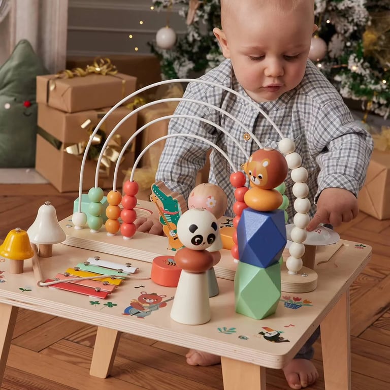 table d'éveil musicale en bois