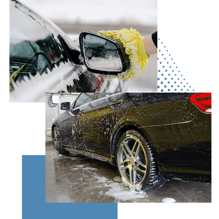 Prestige Clean team carrying out professional car valeting in Wrexham