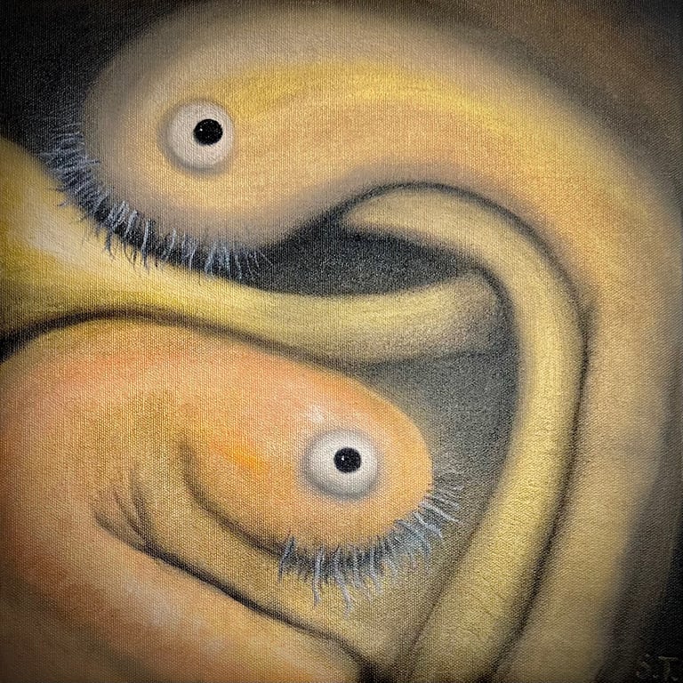 Weird Fishes (2023) 30 x 30 cm