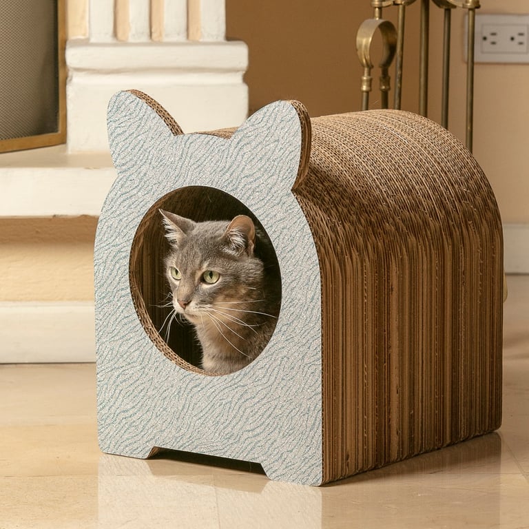 Rascador para gatos hechos en cartón
