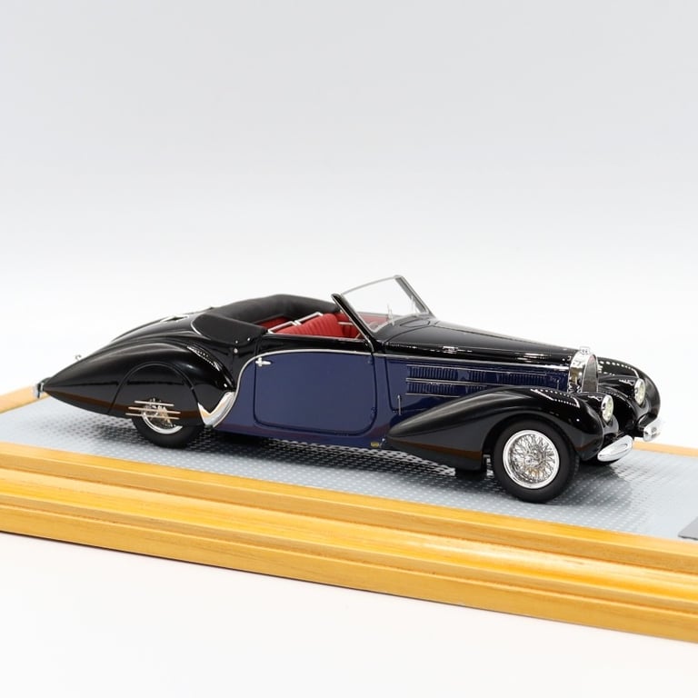 ILARIO Horch 830 BL Cabriolet 1936 échelle 1/43 - Miniature Résine Argent (neuf)