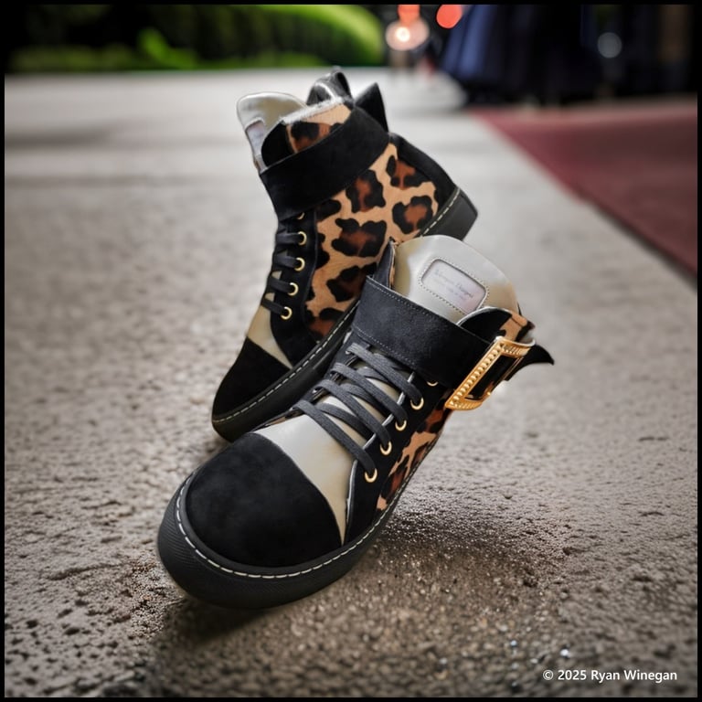 Picture of BOLD ALLURE BLACK Luxe High Top Sneakers by Ryan Winegan